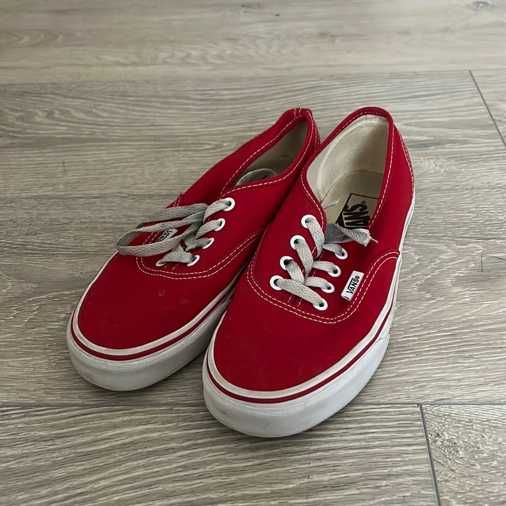 Red Vans Size: 7 in Women Size: 5 1/2 Men